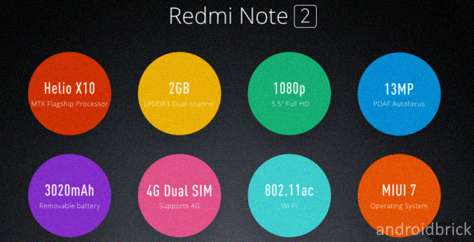 redmi note 2 specifications