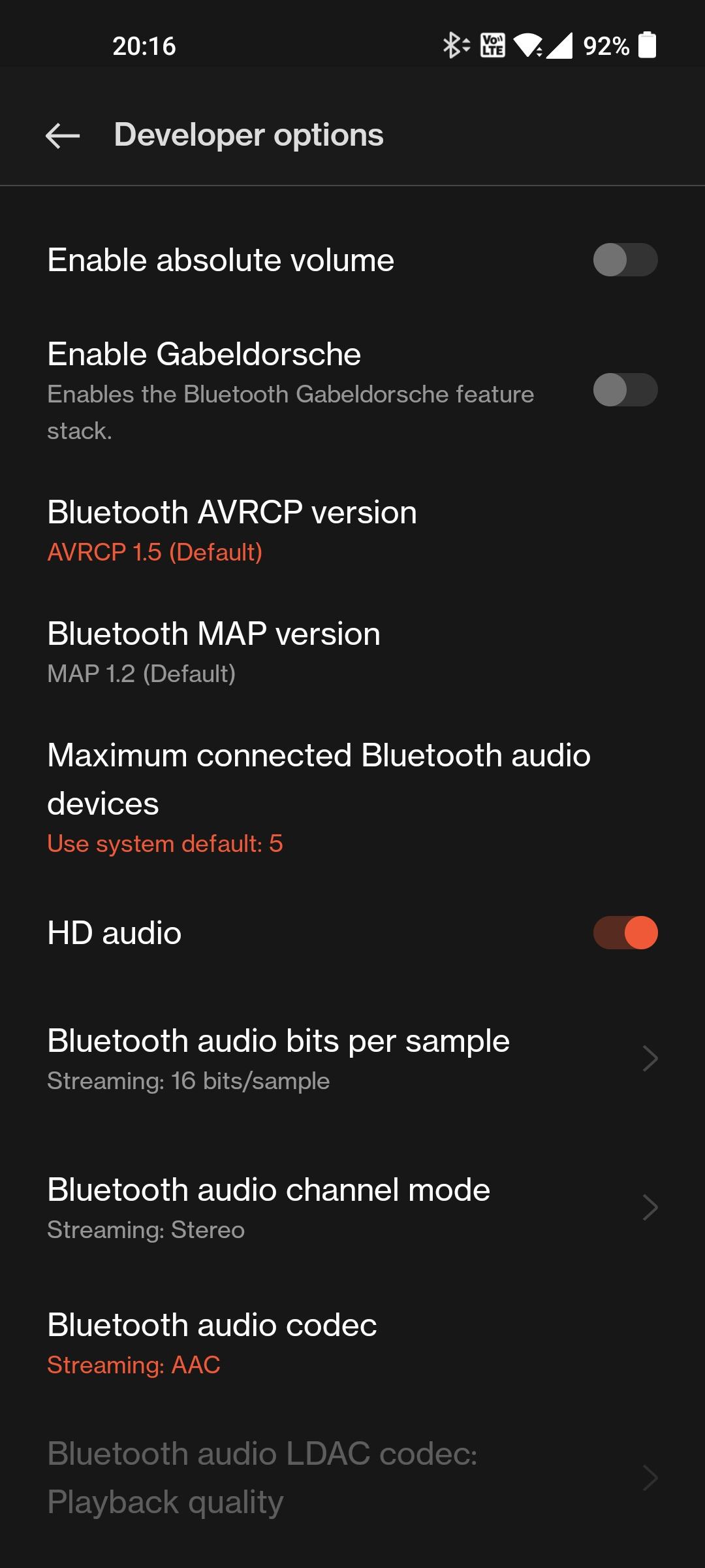 How to disable Bluetooth Absolute Volume on Android 2
